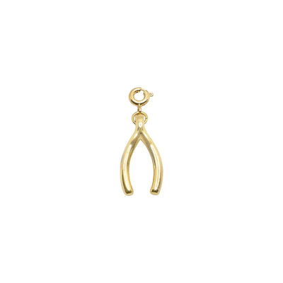Wishbone Gold Charm LaCkore Couture