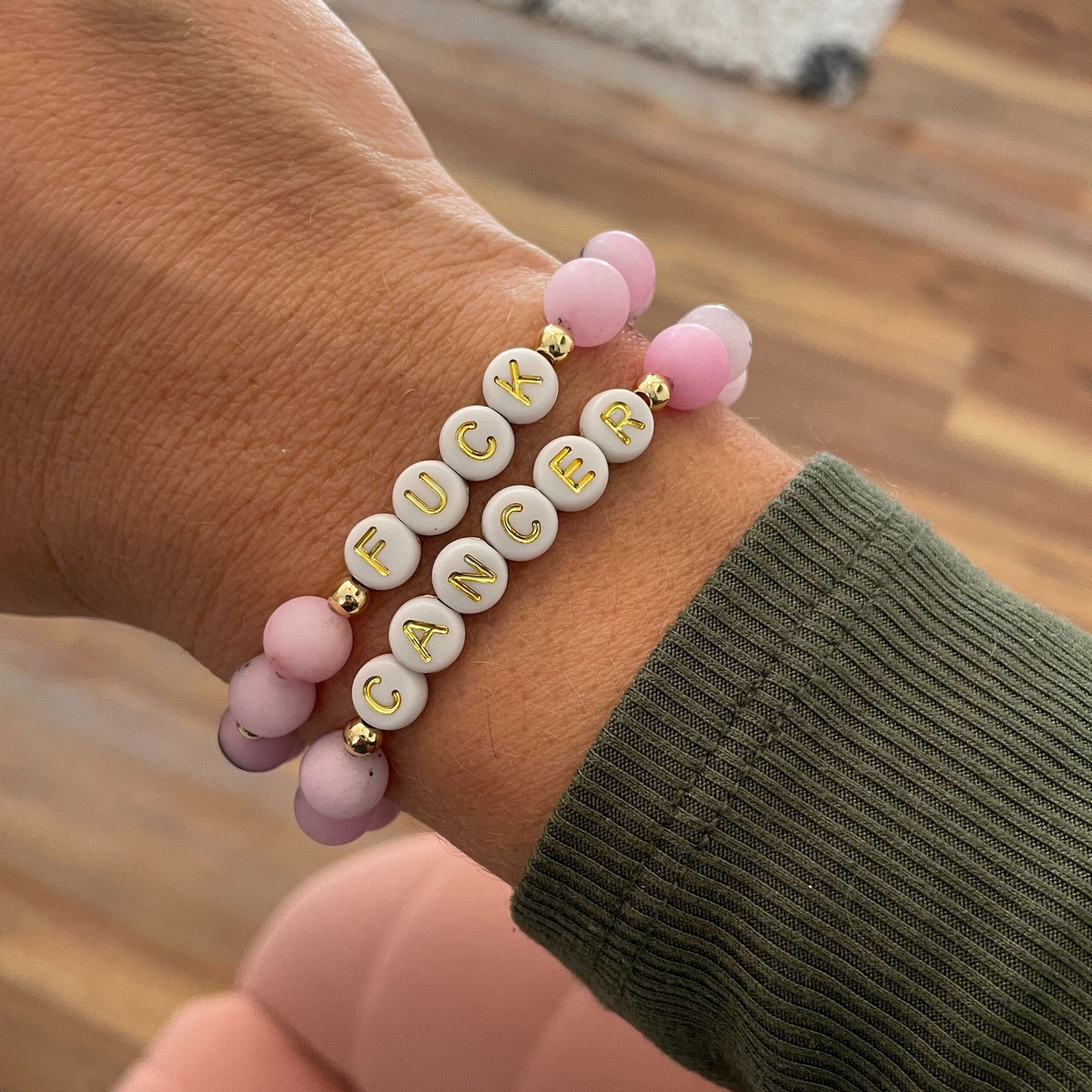 Fuck Cancer Bracelet Stack – LaCkore Couture