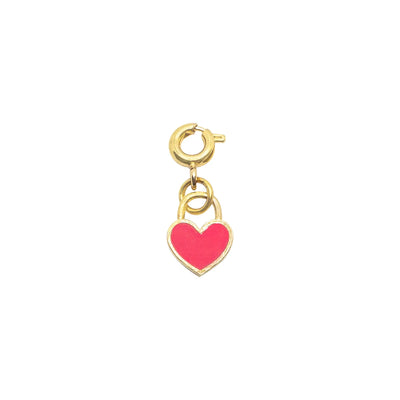 Amor Red Heart Gold Charm LaCkore Couture