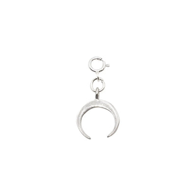Crescent Moon Silver Charm LaCkore Couture