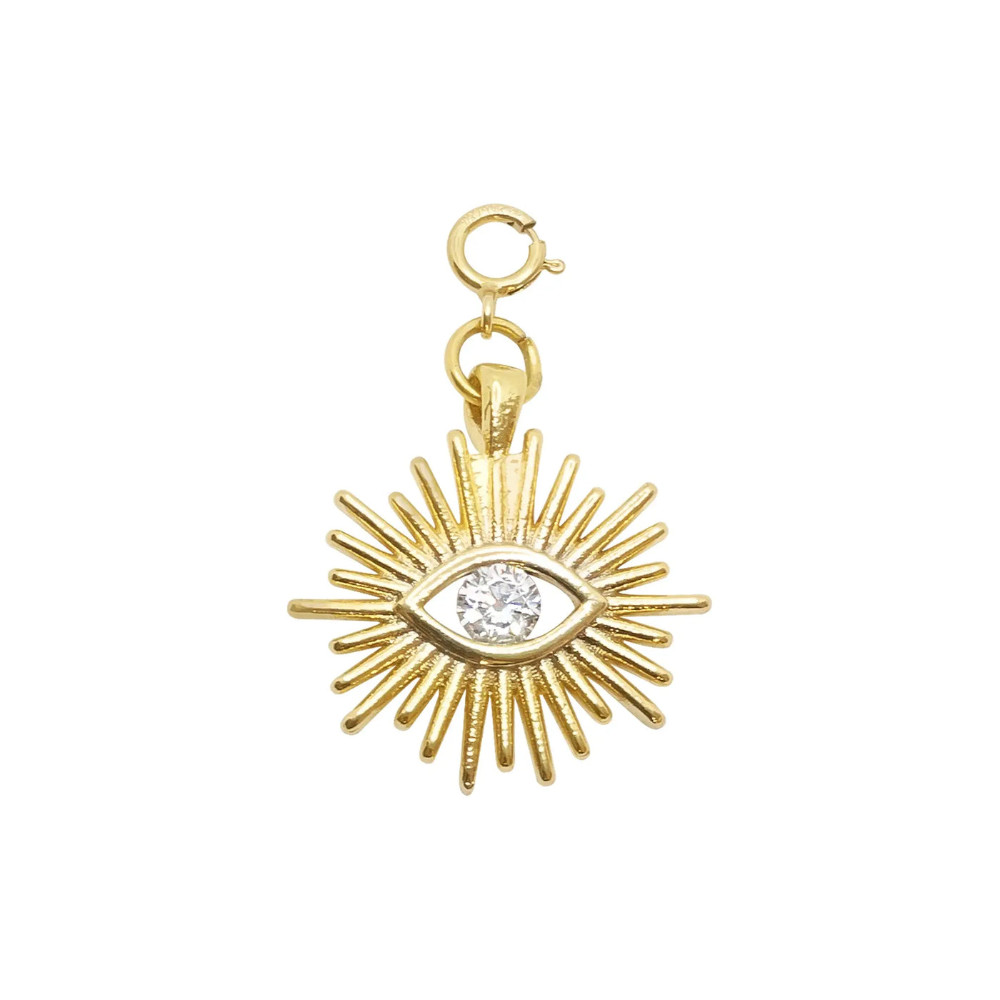 Evil Eye Clear Gold Charm LaCkore Couture