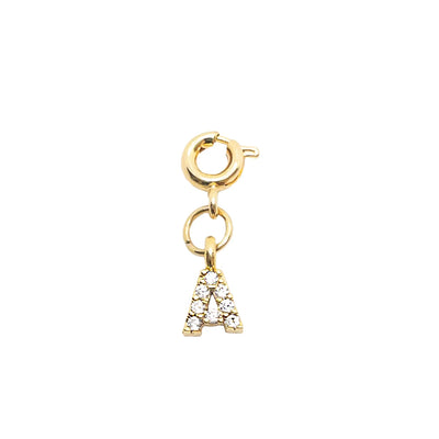 Initial A Gold Charm LaCkore Couture