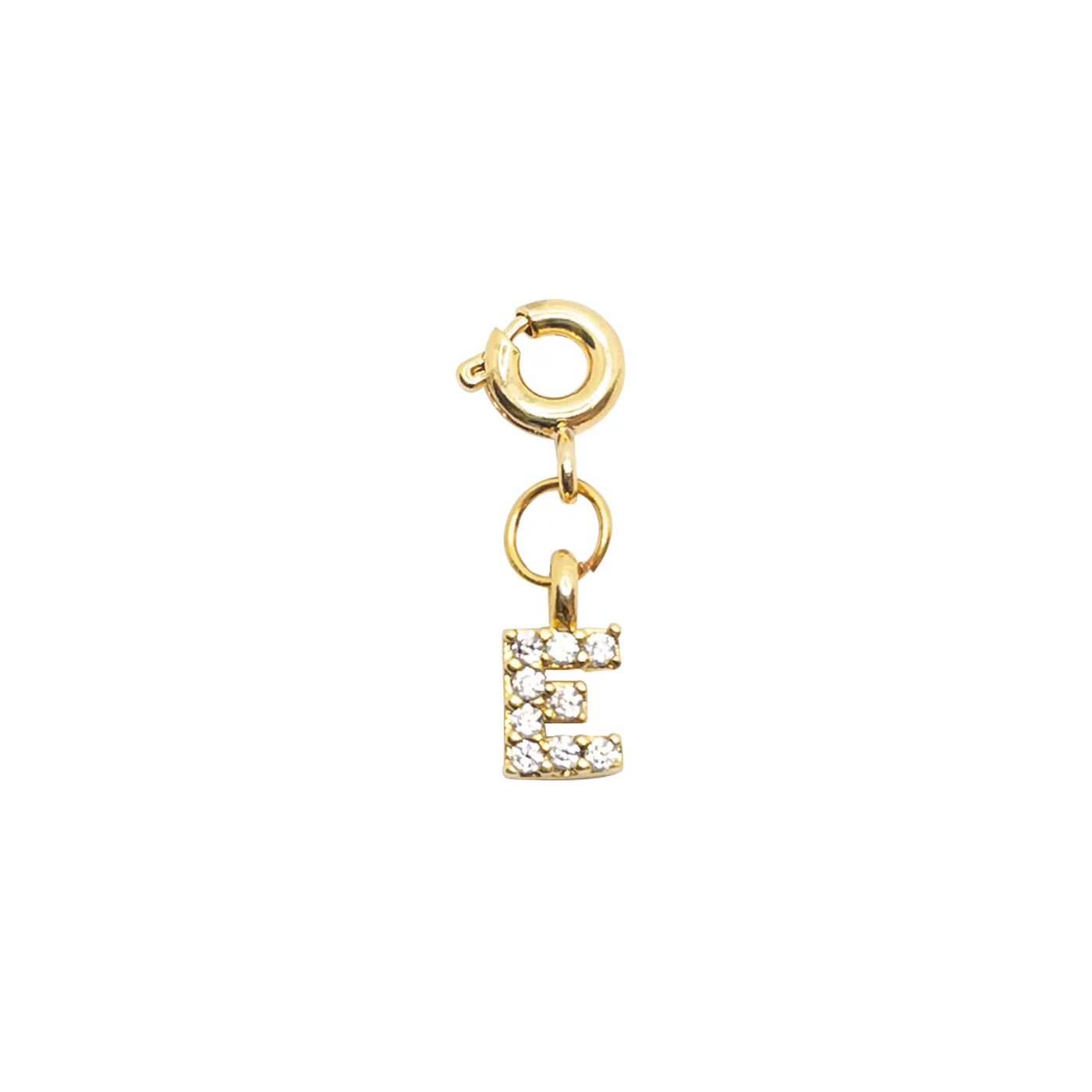 Initial E - Gold Charm LaCkore Couture