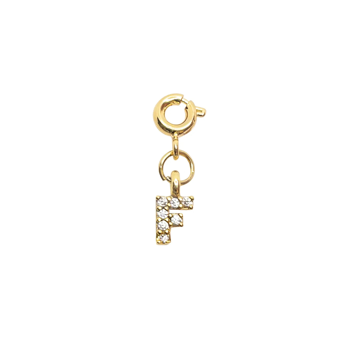 Initial F - Gold Charm LaCkore Couture