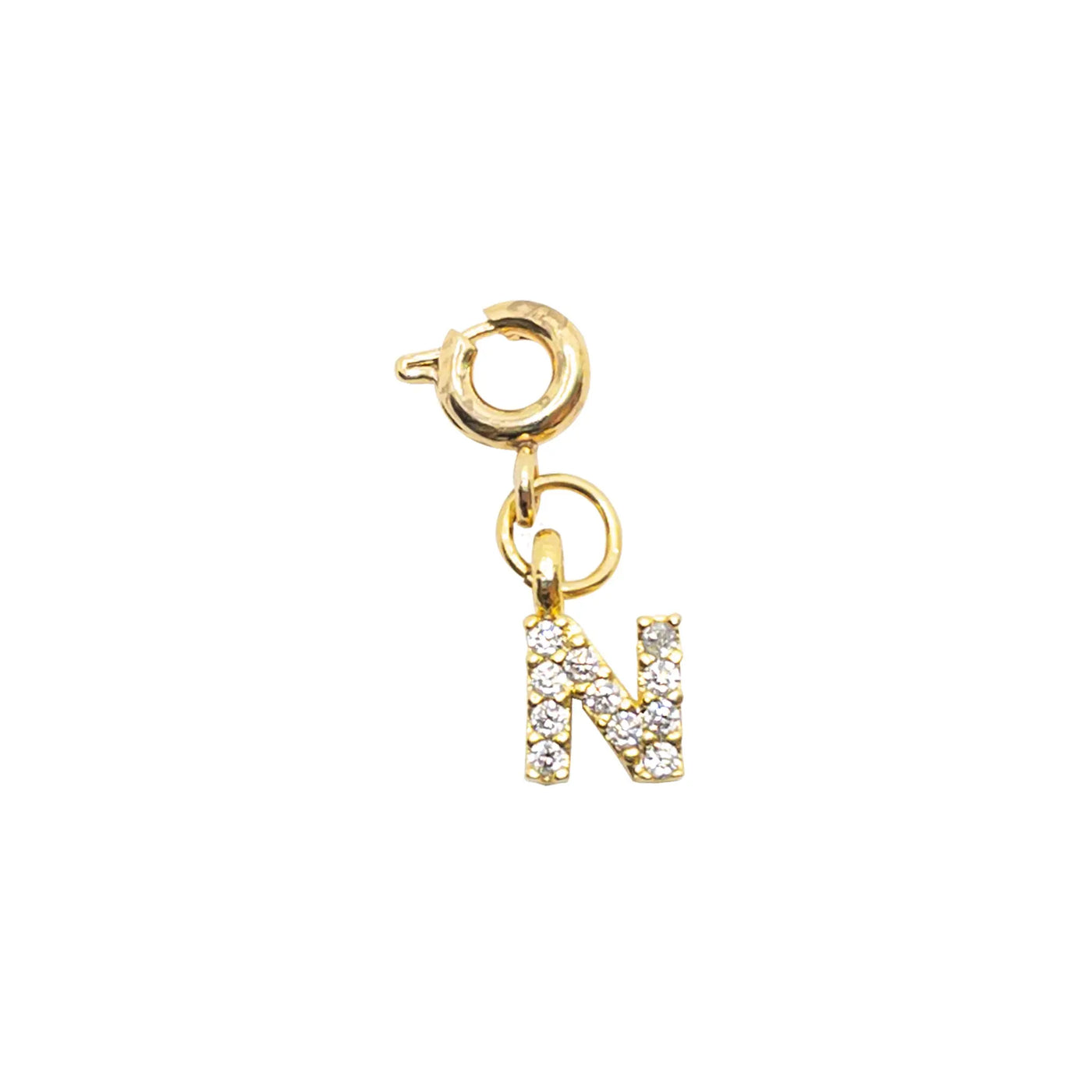 Initial N - Gold Charm LaCkore Couture