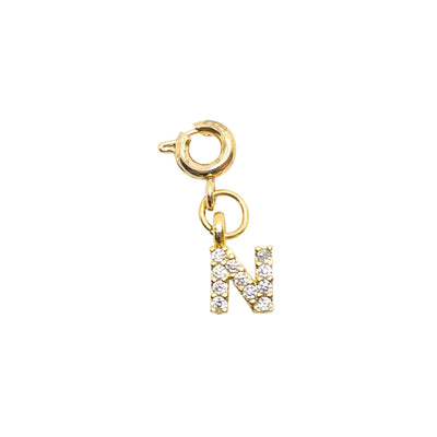 Initial N - Gold Charm LaCkore Couture