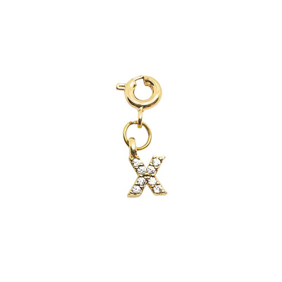 Initial X - Gold Charm LaCkore Couture