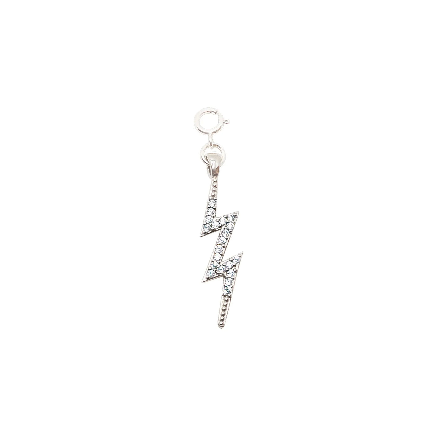 Lighting Bolt Silver Charm LaCkore Couture