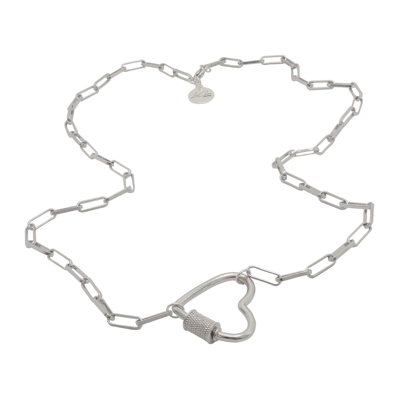 Love Lock Charm Necklace Silver LaCkore Couture
