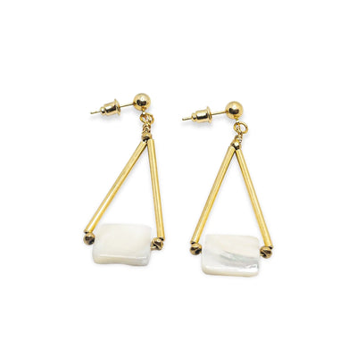 Shimmer Mother of Pearl Earrings LaCkore Couture